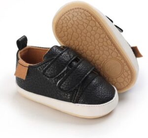Clowora Baby Boys Girls Shoes Non-Slip Rubber Sole Sneakers Infant First Walking Toddler Crib Shoes Newborn Loafers Flats.