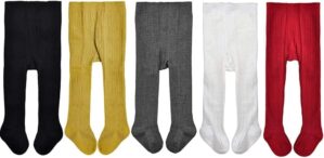 EPEIUS Baby Girls Tights Cable Knit Leggings Stockings Cotton Pantyhose for Newborn Infants Toddlers 3/6 Pack