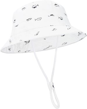 Durio UPF 50+ Beach Baby Sun Hat Sun Protection Cute Wide Brim Summer Baby Boy Bucket Hats Toddler Sun Hats for Girl