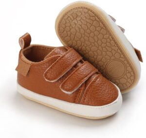 Clowora Baby Boys Girls Shoes Non-Slip Rubber Sole Sneakers Infant First Walking Toddler Crib Shoes Newborn Loafers Flats.