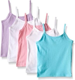 Hanes Girls’ Camisole, 100% Cotton Tagless Cami, Toddler Sizing, Multiple Packs & Colors Available