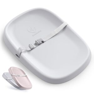 Bellababy Baby Changing Pad, Waterproof & Non-Slip, Soft, Easy to Clean, Lightweight, Portable, Polyurethane (PU), 27.6 * 19.2 * 2.9, Gray