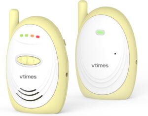 Audio Baby Monitor with 2.4GHz Wireless Digital, Long Range up to 1000 ft, Visual Sound Level Indicator, High Sensitivity Microphone, One-Way Audio Talk, USB Connection, VOX