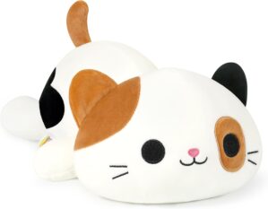 Onsoyours Original Calico Cat Plush 13 Inch Kitty Plushies Toy Kitten Stuffed Animal Soft Pillow Kawaii Plushie Gift for Kids(Calico Cat, 13″)