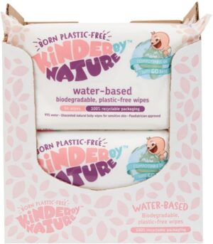 Kinder by Nature Water-Based Baby Wipes – 56 Count (Case of 12 packs)