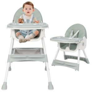 3-in-1 High Chair, High Chairs for Babies and Toddlers,Convertible High Chair, Light Weight Portable High Chair, Adjustable Height and Movable Double Tray