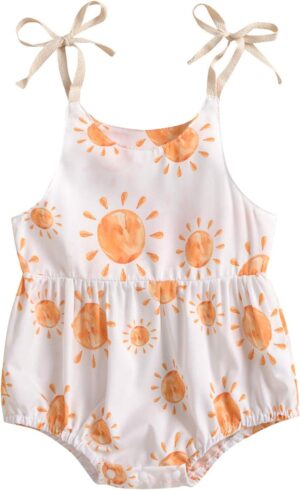 Infant Newborn Baby Girl Floral Romper Kids Spaghetti Strap One Piece Jumpsuit Shorts Toddler Summer Overall Clothes