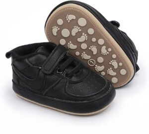 Clowora Unsex Baby Shoes Boys Girls Infant Sneakers Non-Slip Soft Rubber Sole Toddler Crib First Walker Lightweight Shoes