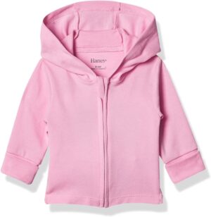 Hanes Hoodie, Zippin Soft 4-Way Stretch Knit Long Sleeve, Babies and Toddlers