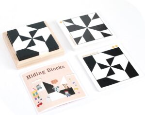 QZMTOY Wooden Blocks Puzzle Table Games, Brain Teaser Puzzle Game with 80 Challenges,Brain Toys for Kids, STEM Montessori Toys for Boys Girls,Travel Toys,Stocking Stuffers for Kids