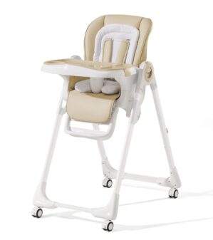 Convertible High Chairs for Babies and Toddlers, Height Adjustable Baby High Chair, High Chair with Removable Tray, Adjustable Backrest and Pedal, Portable Baby Dinning Chair with Lockable Wheels…