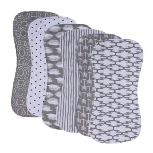 6 Pack Cotton Baby Burp Cloths Extra Absorbent Soft for Baby Boys and Girls