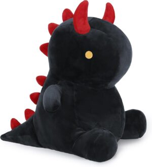 Ditucu Cute Dinosaur Plush 16 inch Large Dino Stuffed Animals Plushies Toys Super Soft Dolls Birthday Gifts for Kids Girls Boys Black