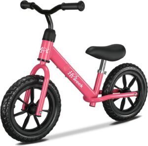 Toddler Balance Bike 12” No Pedal Training Bicycle for Kids 24 Months to 5 Years Tool-Free Adjustments Seat and Handlebar Best Gift for 2-5 Boys Girls