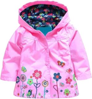 Arshiner Girl Baby Kid Waterproof Hooded Coat Jacket Outwear Raincoat Hoodies