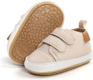 Clowora Baby Boys Girls Shoes Non-Slip Rubber Sole Sneakers Infant First Walking Toddler Crib Shoes Newborn Loafers Flats.