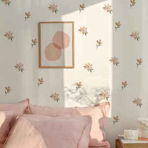 QUCHENG Boho Watercolor Nursery Wall Stickers Kid Room Wall Decals Removable DIY Decor PVC 4 Sheets