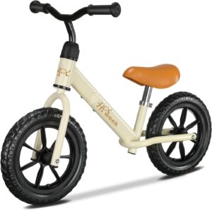 Toddler Balance Bike 12” No Pedal Training Bicycle for Kids 24 Months to 5 Years Tool-Free Adjustments Seat and Handlebar Best Gift for 2-5 Boys Girls