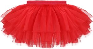 Baby Girls Soft Fluffy Tutu Skirt with Diaper Cover, Tulle Dress Skirt 3 Layers Soft for Newborn,Toddler