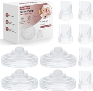 10PCS Breast Pump Parts, 6Pack Silicone Duckbill Valve & 4Pack Silicone Diaphragm Compatible with Momcozy M5 Wearable Breastpump, M5 Breast Pumps Replacement Accessories Breastfeeding Essentials Kit