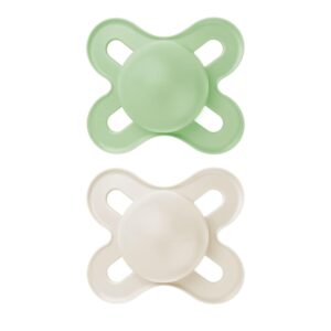 MAM Original Start Matte Newborn Baby Pacifier, Best Pacifier for Breastfed Babies, Sterilizer Case, Unisex, 0-3 Months (Pack of 2)