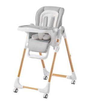 Convertible High Chairs for Babies and Toddlers, Height Adjustable Baby High Chair, High Chair with Removable Tray, Adjustable Backrest and Pedal, Portable Baby Dinning Chair with Lockable Wheels