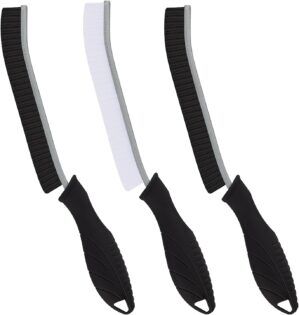 Hard Bristle Crevice Cleaning Brush – Cleaning Tools for Household Use, Multifunctional Gap Cleaning Supplies for Kitchen, Bathroom, Toilet, Window, Vehicle, Faucets, Grout, Home (Black)