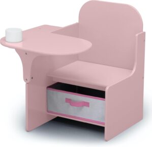 Delta Children MySize Chair Desk with Storage Bin – Greenguard Gold Certified, Dusty Rose