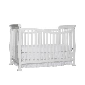 Violet 7-In-1 Convertible Life Style Crib In White, Greenguard Gold Certified, 4 Mattress Height Settings, Made Of Sustainable New Zealand Pinewood