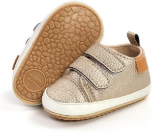 Clowora Baby Boys Girls Shoes Non-Slip Rubber Sole Sneakers Infant First Walking Toddler Crib Shoes Newborn Loafers Flats.