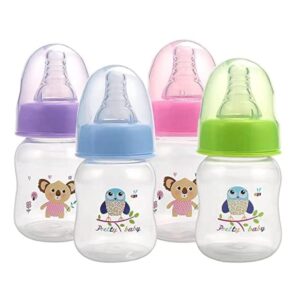 4 Pack Anti-Colic Options+ Baby Bottles, Narrow Pretty Baby, 2oz 60ml (XU-VK5O-0KX5)