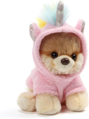 GUND World’s Cutest Dog Boo Itty Bitty Boo Unicorn Stuffed Animal Plush, 5″