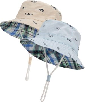 Durio UPF 50+ Beach Baby Sun Hat Sun Protection Cute Wide Brim Summer Baby Boy Bucket Hats Toddler Sun Hats for Girl