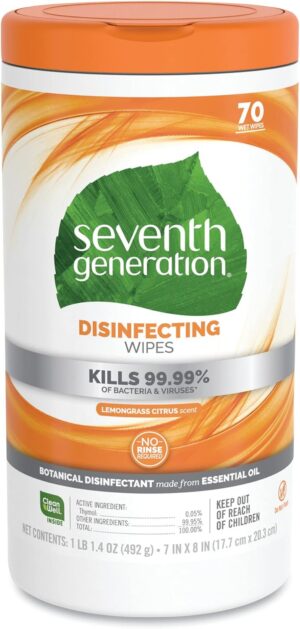 Seventh Generation Disinfecting Wipes – 70 ct