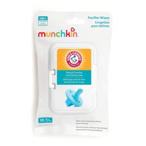 Munchkin® Arm & Hammer Pacifier Wipes – Safely Cleans Baby and Toddler Essentials, 1 Pack, 36 Wipes