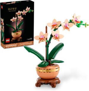 LEGO Botanicals Mini Orchid Building Set – Artificial, Fake Orchid for Home Decor, Adults Ages 18+ – Indoor Plant Decorations for Table, Desk, Office – Creative Gift Idea for Her & Him – 10343
