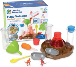 Learning Resources Fizzy Volcano Science Kit – 13 Pieces, Ages 4+, Preschool STEM Toys for Kids, Science Experiments
