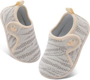 FEETCITY Baby Shoes Boys Girls First Walking Shoes Infant Sneakers Crib Shoes Breathable Lightweight Slip On Shoes