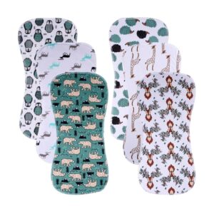 6 Pack Cotton Baby Burp Cloths Extra Absorbent Soft for Baby Boys and Girls