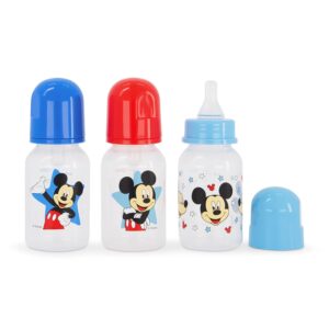Baby Bottles 5 oz for Boys and Girls| 3 Pack of Disney Mickey Starboy Infant Bottles for Newborns and All Babies | BPA-Free Plastic Baby Bottle for Baby Shower