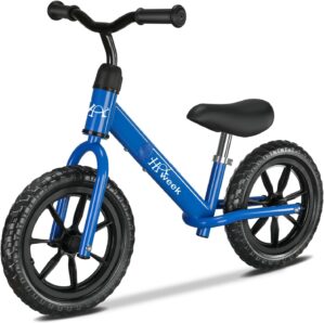 Toddler Balance Bike 12” No Pedal Training Bicycle for Kids 24 Months to 5 Years Tool-Free Adjustments Seat and Handlebar Best Gift for 2-5 Boys Girls