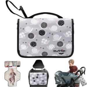 Toddler Extra Large Portable Diaper Changing Pad,Foldable Travel Diapering Changing Mat with Pockets,Reusable Compact Changing Station for Girl & Boy