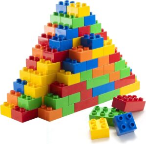 PREXTEX 150-Piece Building Blocks Set for Kids – 5-Color Building Bricks for Toddler Development, Creativity, and Motor Skills – Building Toys for Boys and Girls – Compatible with Major Brands