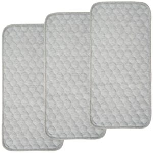 BlueSnail Quilted Thicker Waterproof Changing Pad Liners 3 Count(Gray 13” x 27”)