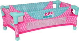 Cry Babies Baby Doll Crib Accessory (Doll Not Included) | for Dolls up to 16″ | Ages 2+