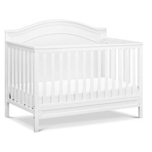 daVinci Charlie 4-in-1 Convertible Crib – GREENGUARD Gold Certified – Converts from Baby Crib to Toddler Bed, Daybed, and Full-Size Bed Effortlessly – 4 Adjustable Heights – Wooden White Baby Bed
