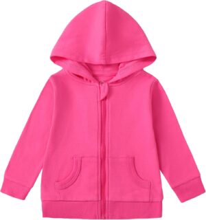ROMPERINBOX Baby Hoodie for Boy Girl, Full Zip-up Lightweight Thin Jackets Coat Sweatshirts 0-24 Months