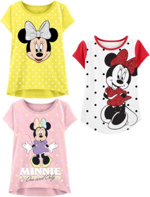 Disney Minnie Mouse T-Shirt (Sets) Daisy Duck Graphic Outfit Tee Infant Little Baby Toddlers Birthday to Girls Clothes