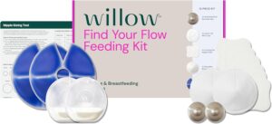 Willow Find Your Flow Feeding Kit, 13-Piece Breastfeeding Essentials Kit, Nipple Protection & Pain Relief from Common Breastfeeding Problems, Postpartum Essentials