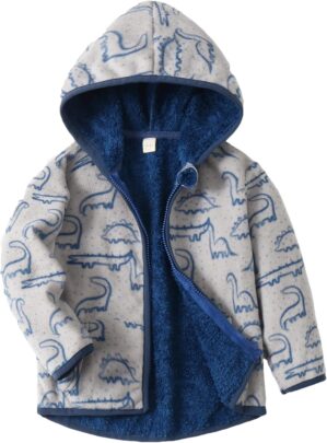 Feidoog Toddler Fleece Jacket Baby Boys Girls Hooded Waterproof Zipper Long Sleeve Thick Warm Outerwear